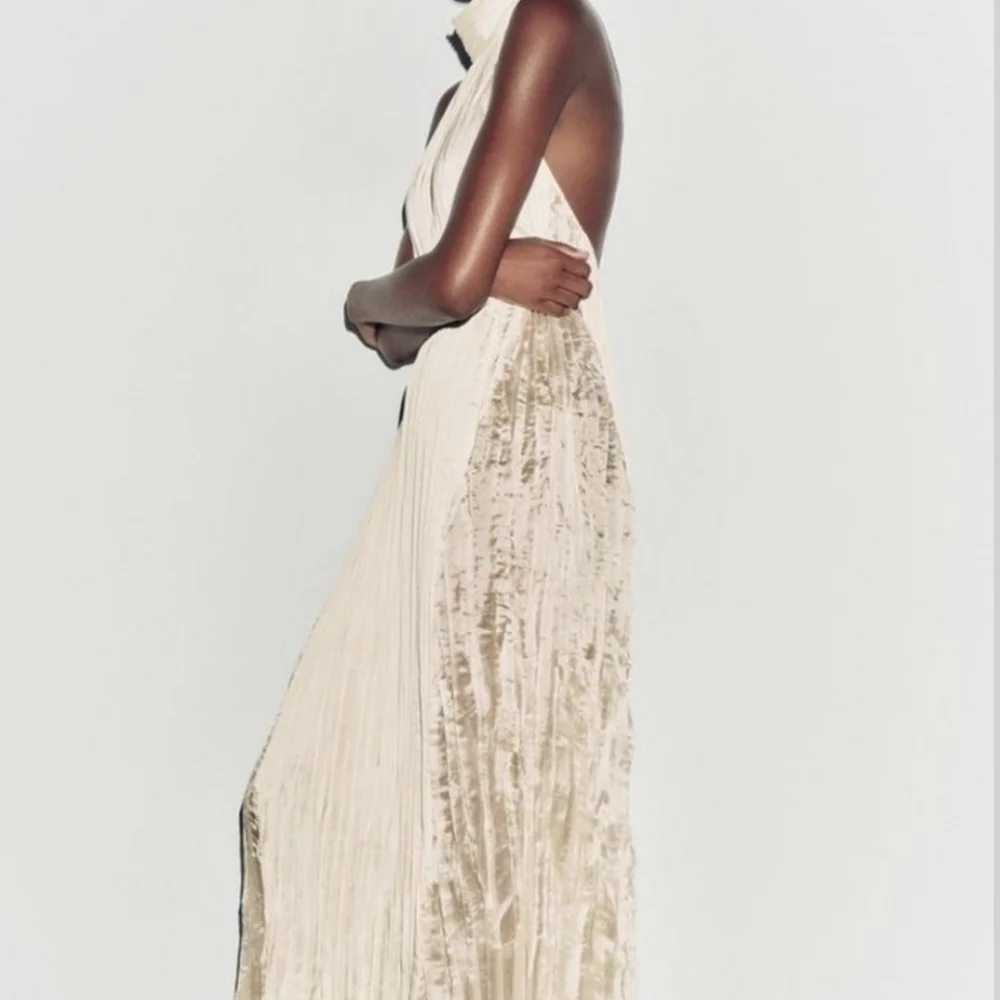 New Pleated Zara Maxi Dress Xs-S - Picture 5 of 12